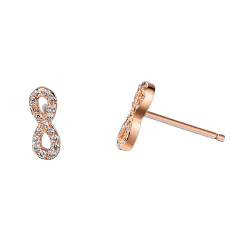 Rose Gold Stud Earrings Des