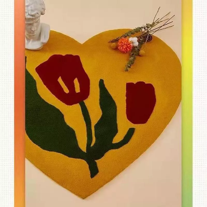 Fluffy Flower Entrance Carpet Heart Shape Bathroom Rug Area Floor Pad Tub Side Mat Doormat Aesthetic Home Room Decor Doormat Fluffy Flower Entrance Carpet Heart Shape Bathroom Rug Area Floor Pad Tub Side Mat Doormat Aesthetic Home Room Decor Doormat