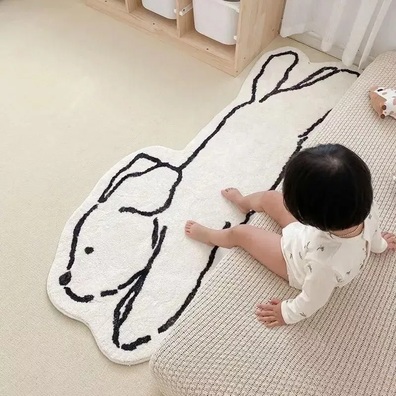 Bedside Rugs White Carpet Thickened Cartoon Door Mat Bedroom Rug LivingRoom Decorative IG Cute Kitten Puppy Customized 양탄자 тапис Bedside Rugs White Carpet Thickened Cartoon Door Mat Bedroom Rug LivingRoom Decorative IG Cute Kitten Puppy Customized 양탄자 тапис